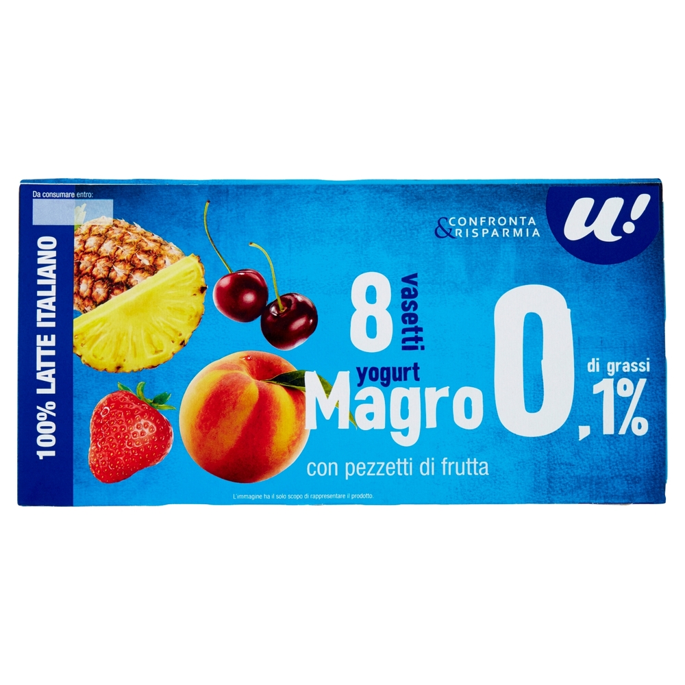 Yogurt Magro Frutta Assortita, 8x125 g